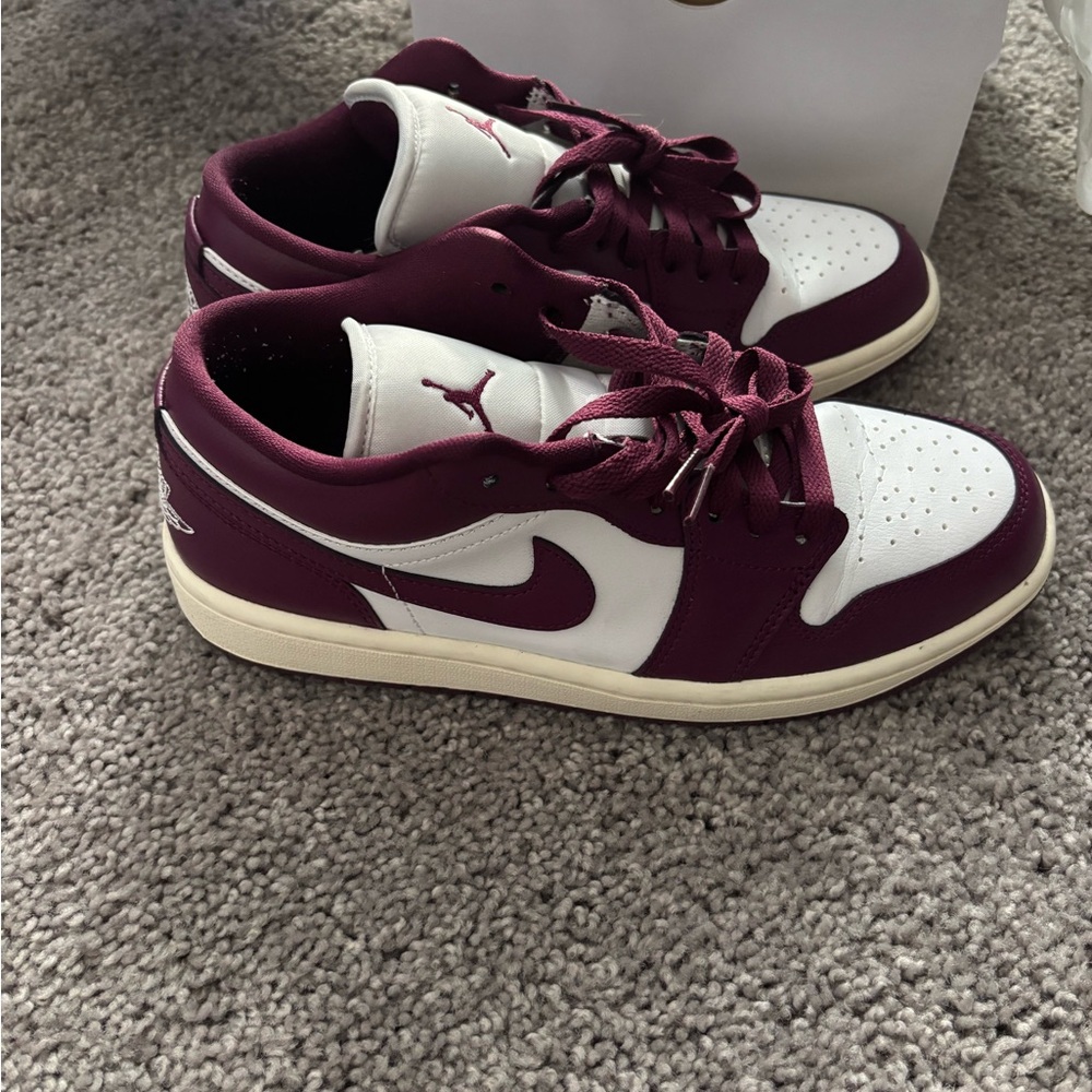 Jordan Women's Sneakers in Maroon and White